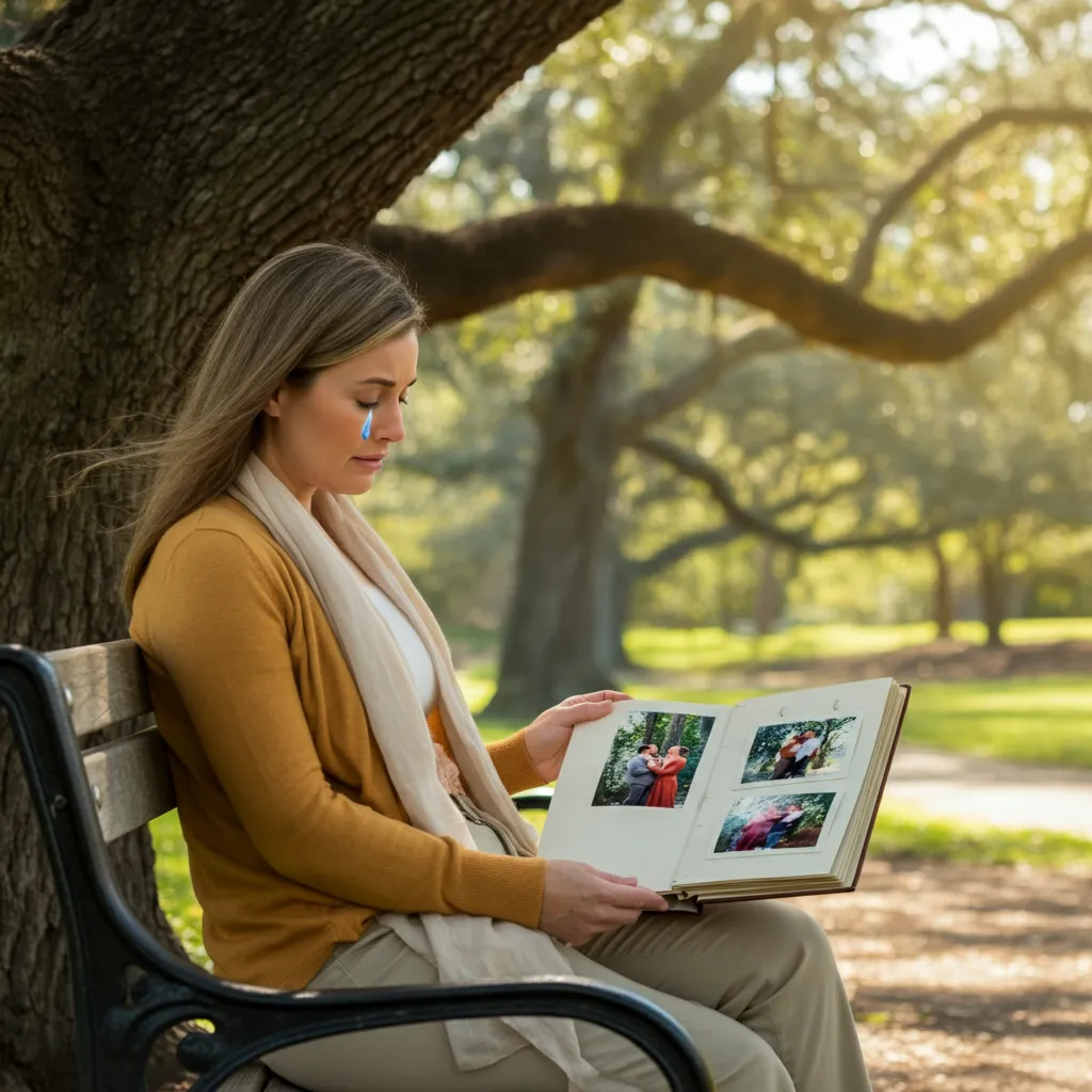 A symbolic image representing acceptance as the final stage of grief, finding peace and moving forward after a loss by honoring memories and continuing bonds with loved ones.