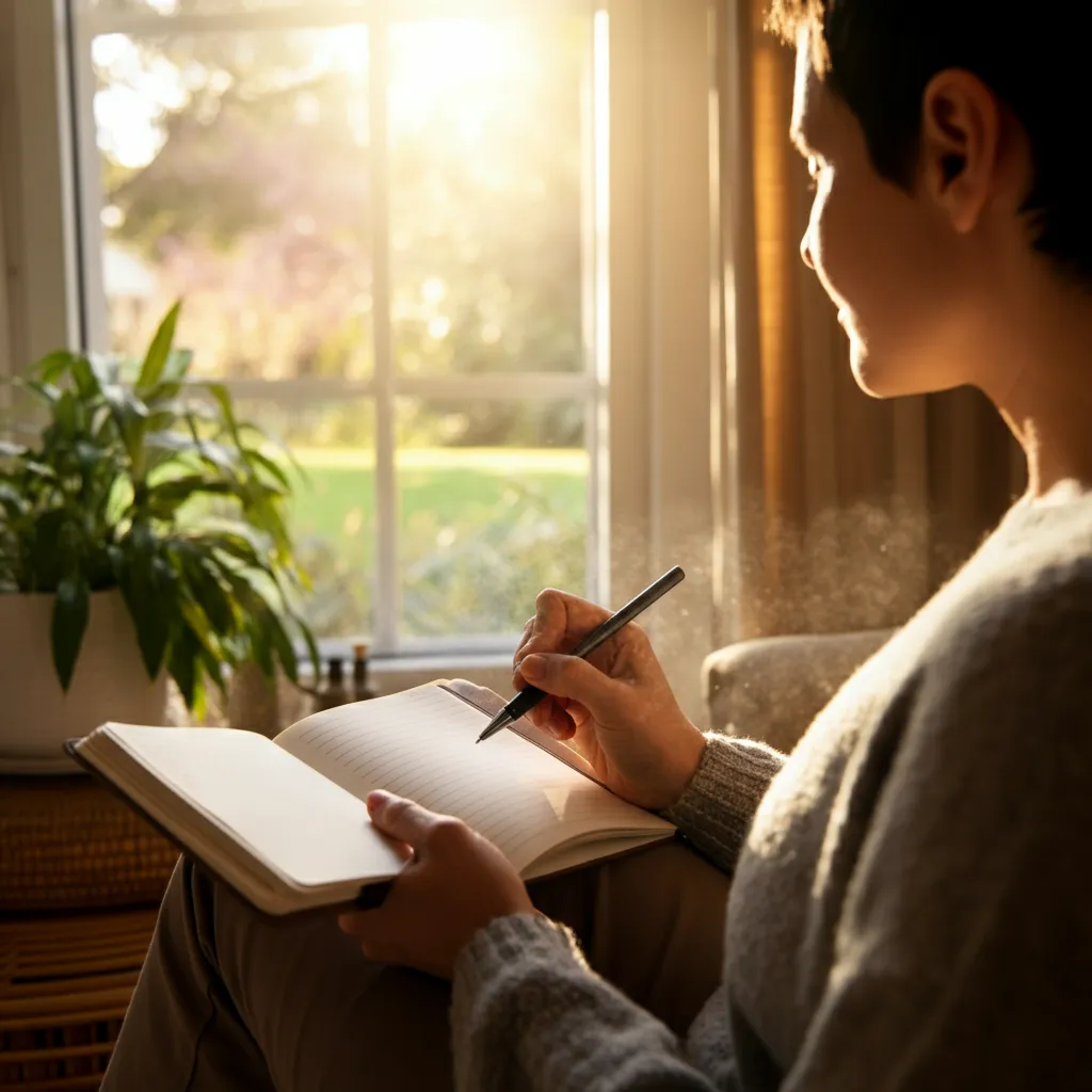 Person relaxing, symbolizing the maintenance stage of addiction recovery, focusing on long-term sobriety through healthy habits and support.