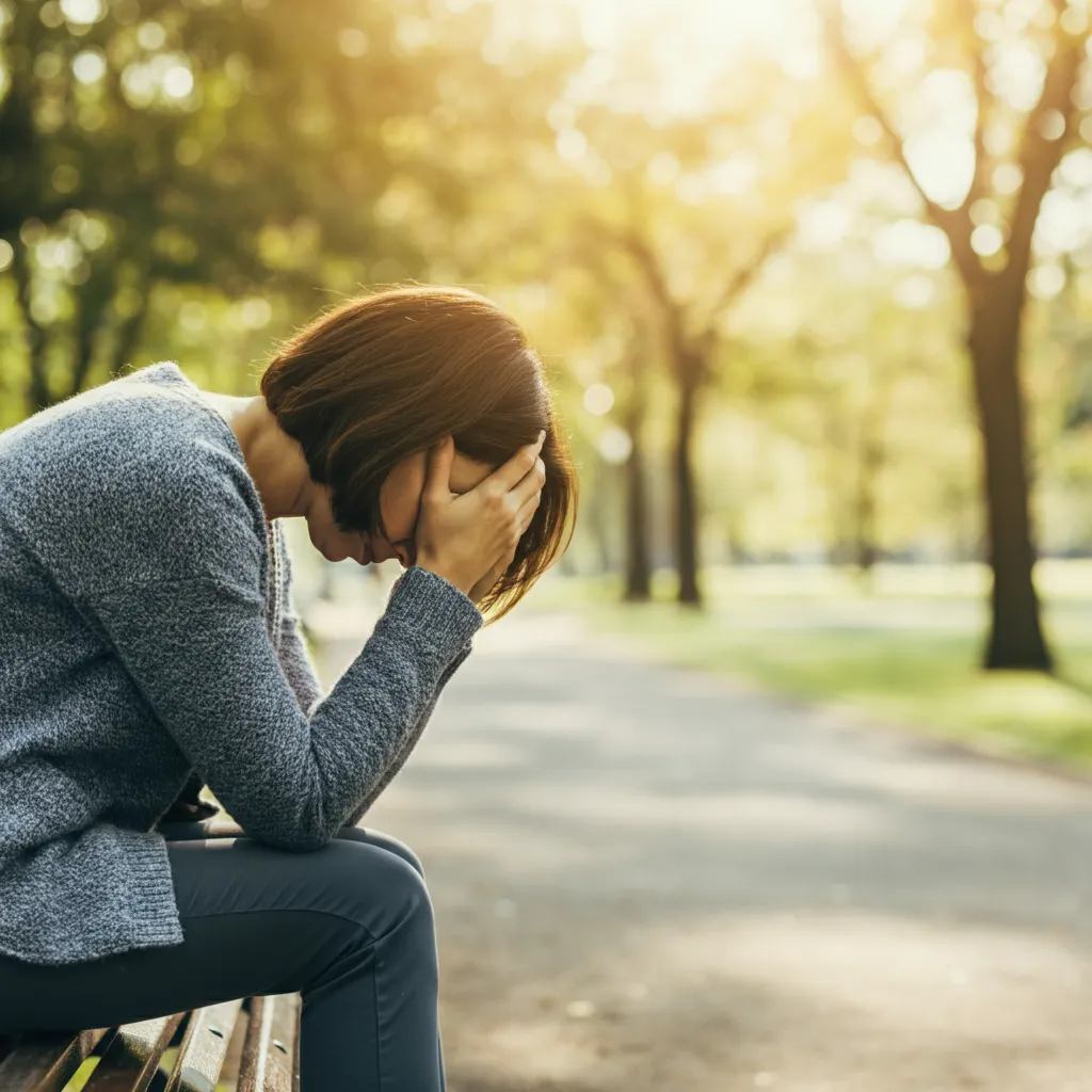 Person reflecting on the aftermath of an anger outburst, experiencing feelings of guilt and regret.  This image represents the importance of making amends and practicing self-compassion after anger subsides.