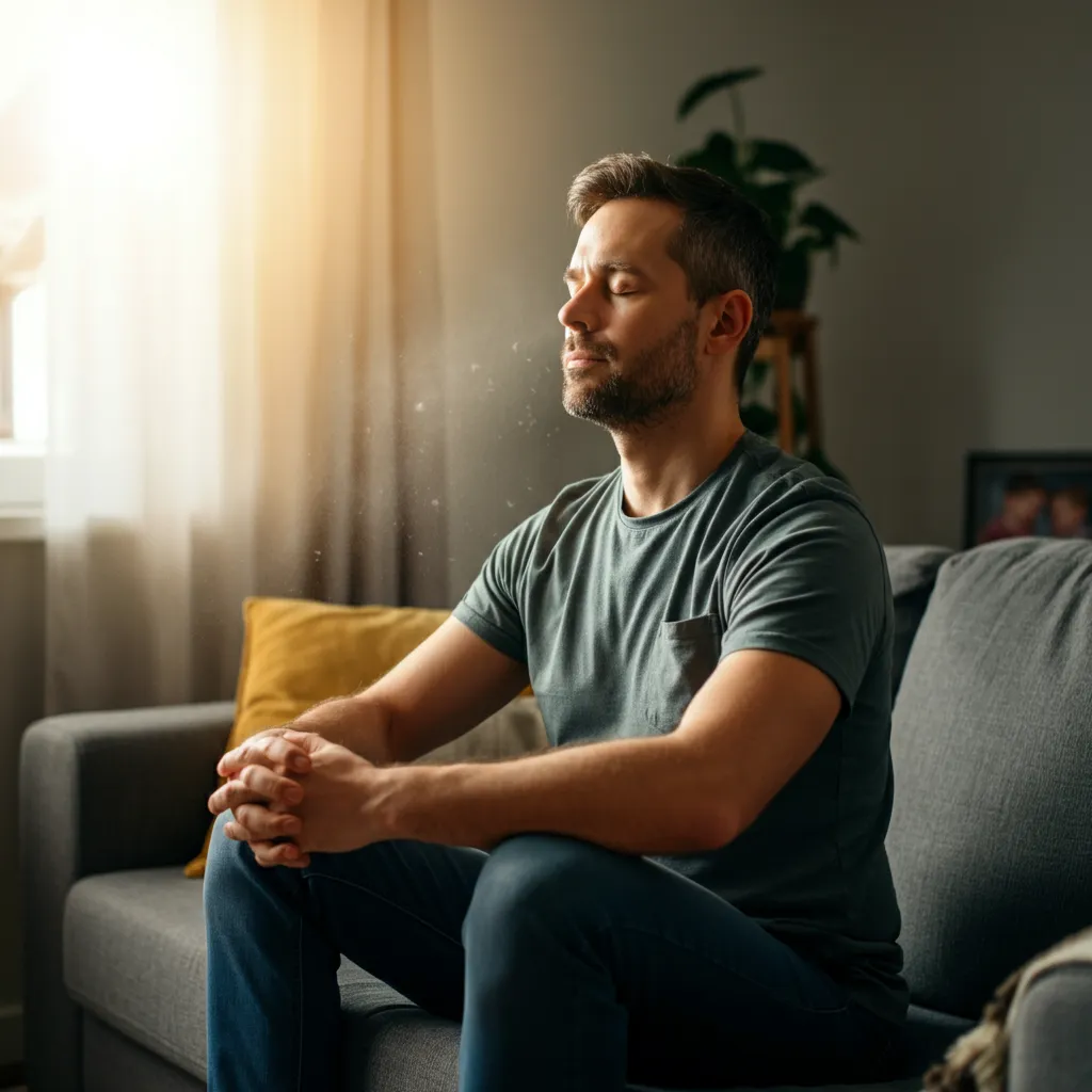 A visual representation of anger management strategies for men, including relaxation techniques, cognitive restructuring, communication skills, lifestyle changes, and coping mechanisms for stress.