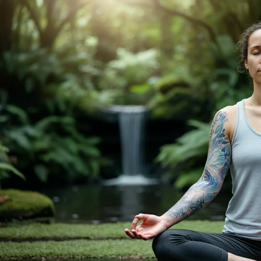 A collection of tattoos symbolizing anger management, self-control, and the journey to inner peace.