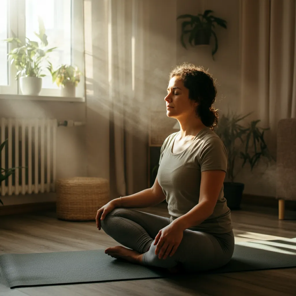 Person finding peace through anger management techniques, illustrating the transformation from fury to serenity.