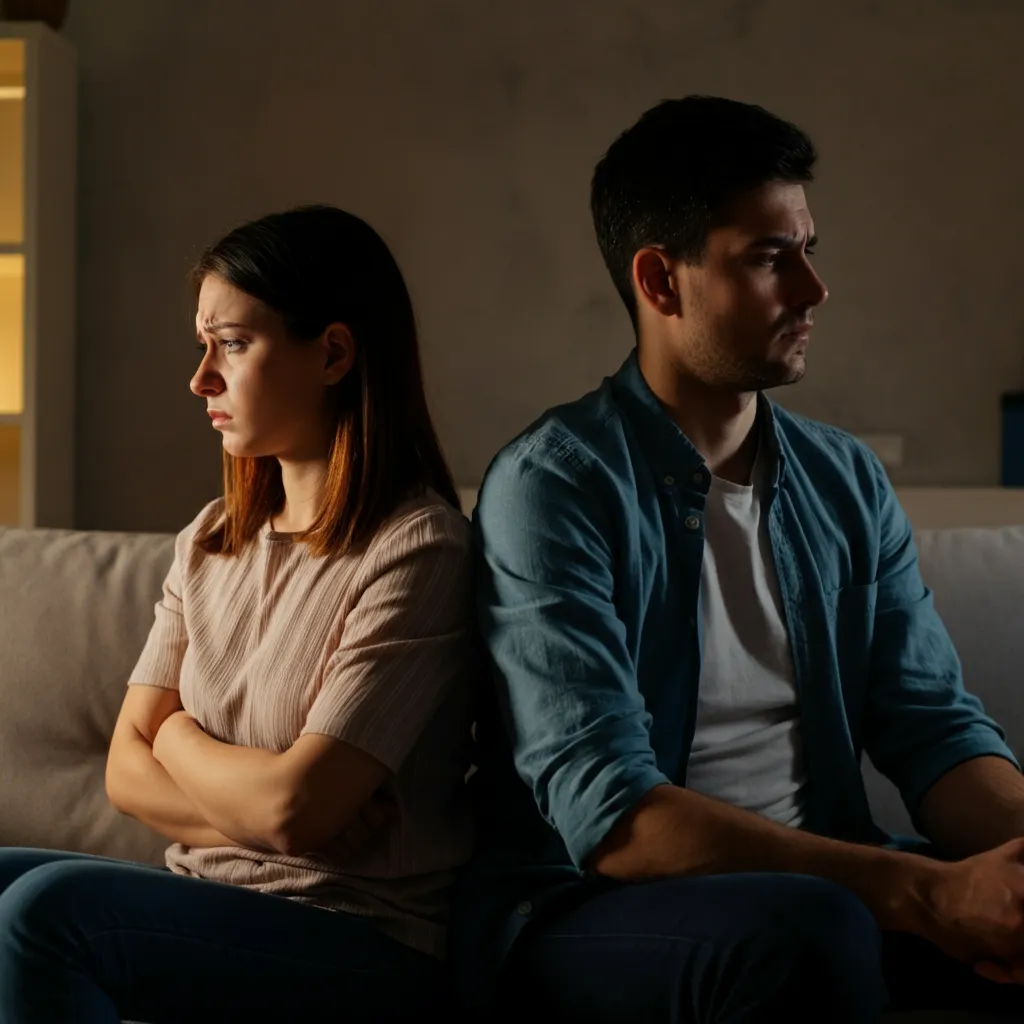 Couple navigating the complexities of anxiety in their romantic relationship.