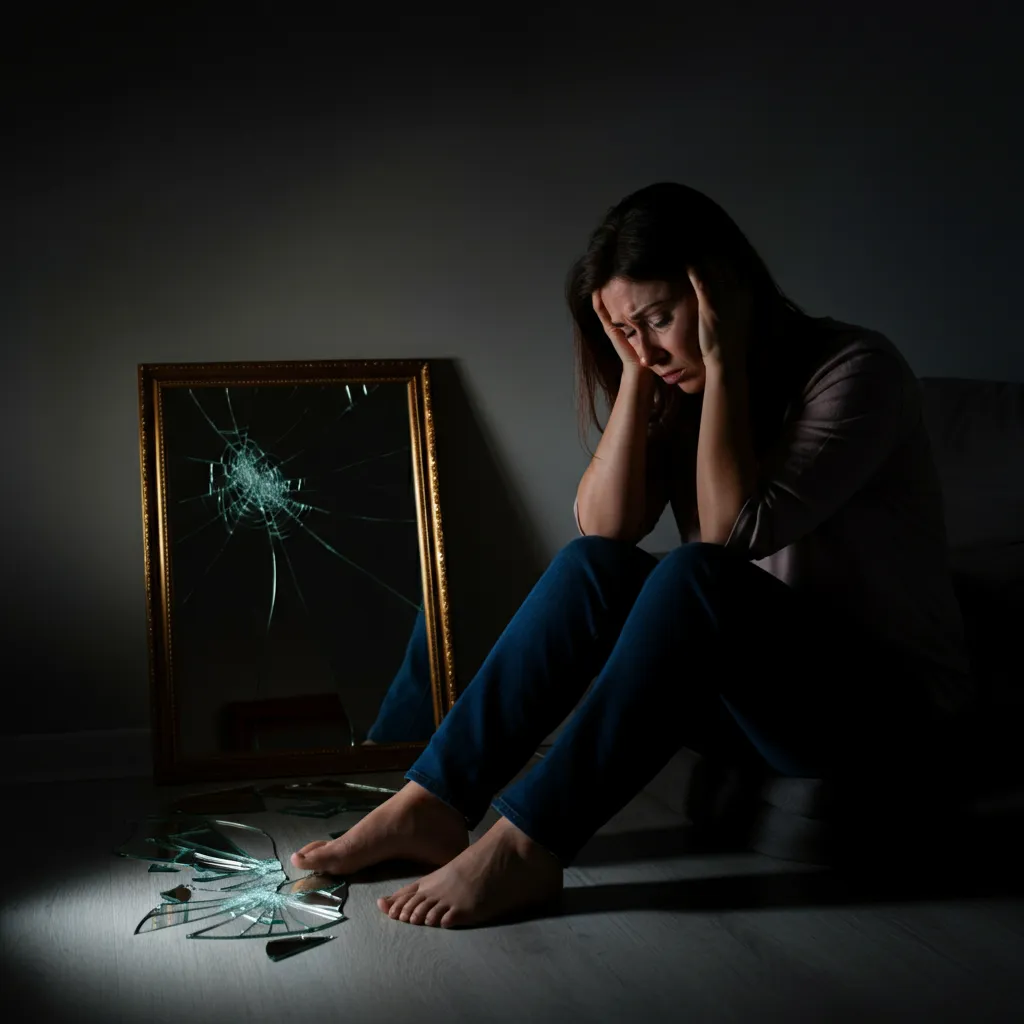 An image symbolizing the impact of betrayal trauma on mental health, causing emotional distress and feelings of being lost.