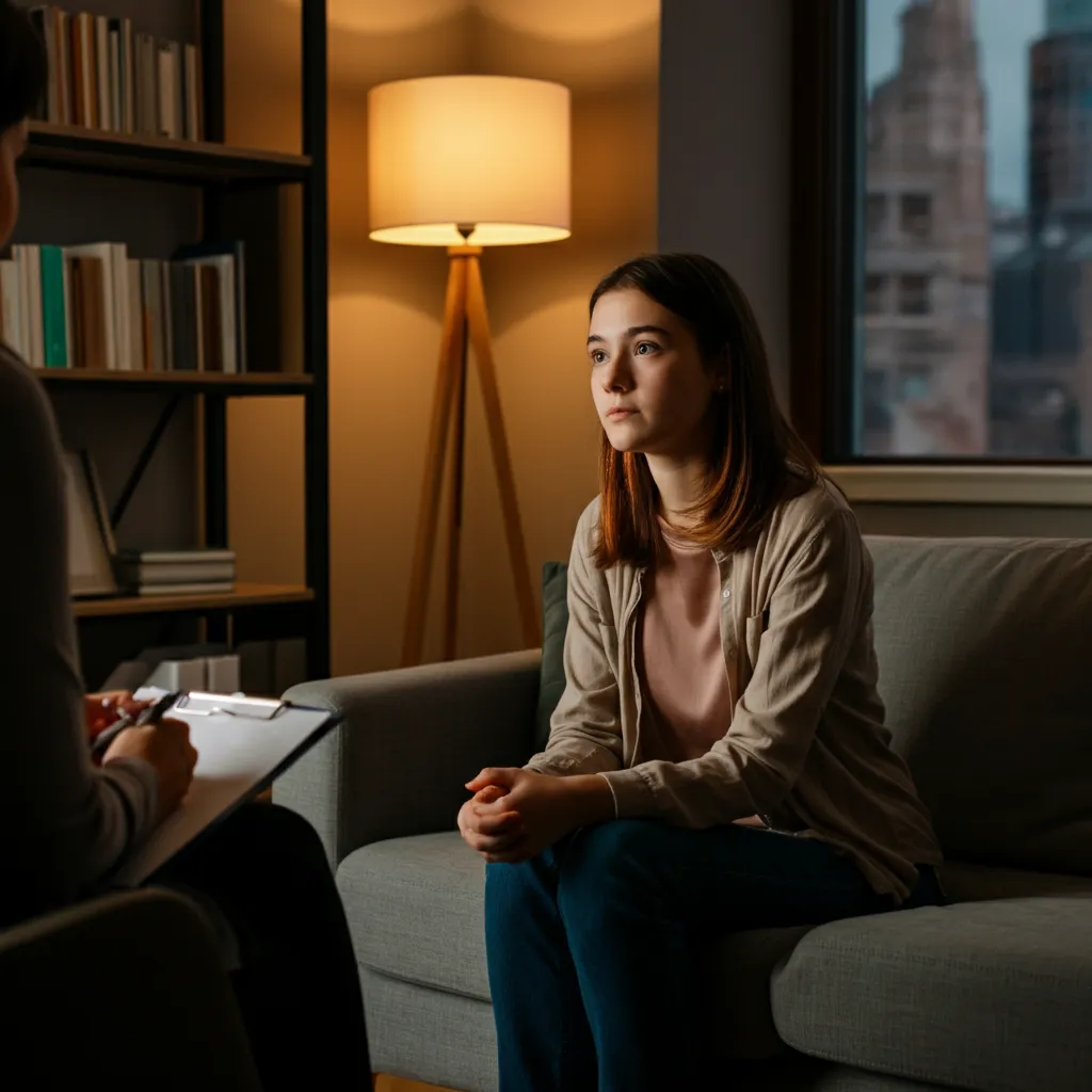 Person engaged in therapy, symbolizing support and treatment for deception related to borderline personality disorder (BPD).