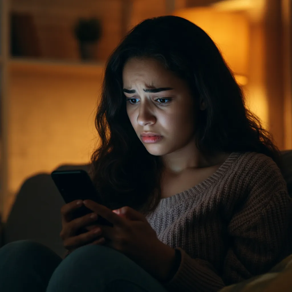 Someone experiencing relationship obsessions, a common symptom of borderline personality disorder (BPD), illustrated with an anxious person looking at their phone, waiting for reassurance.