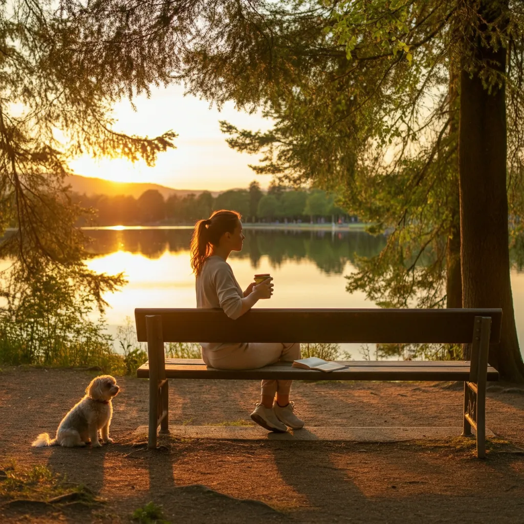 Person finding peace and acceptance after a breakup, symbolizing moving forward and healing.