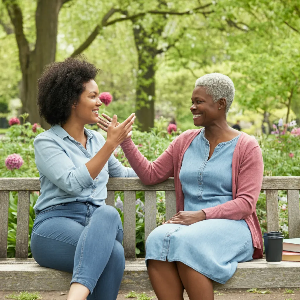 Two people supporting each other, symbolizing genuine connection and reciprocity in a healthy relationship.