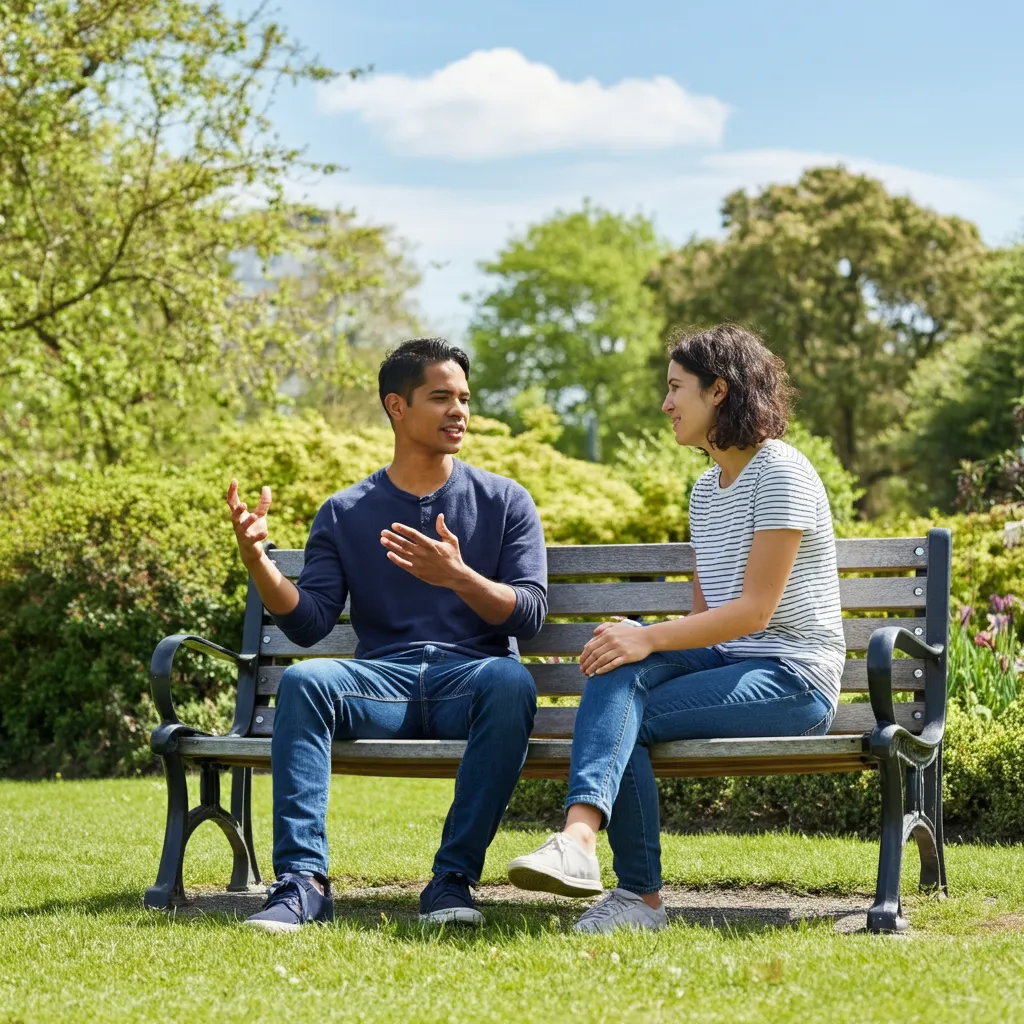 People connecting and supporting each other, representing healthy relationships built on communication, trust, and respect.