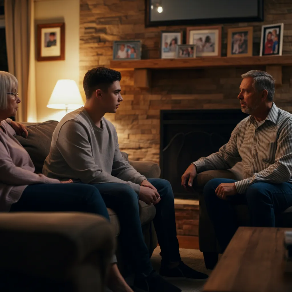 Person surrounded by supportive friends and family, symbolizing a strong home support system crucial for cocaine addiction recovery.