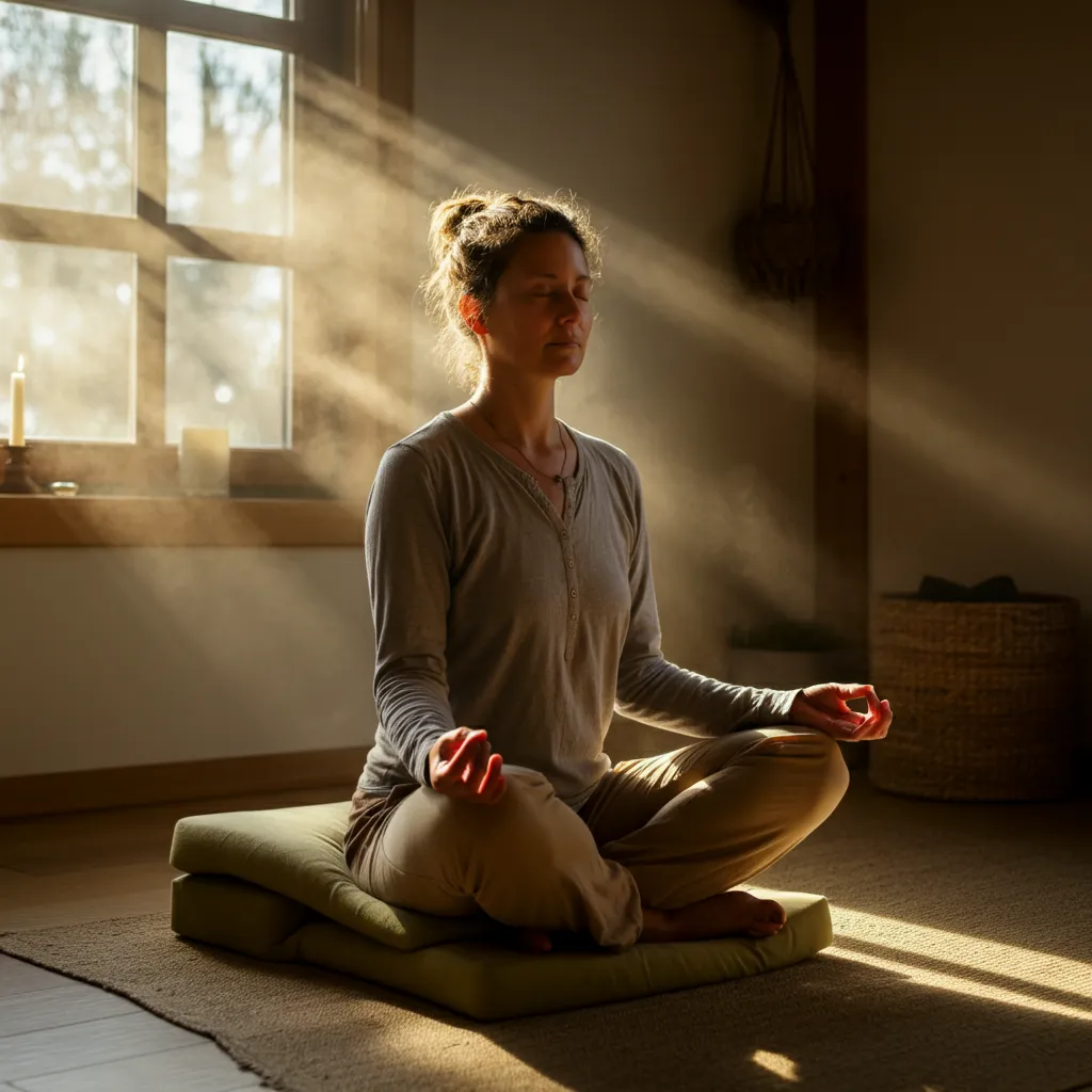 Person finding peace and cultivating a peaceful spirit by managing anger and practicing mindfulness.