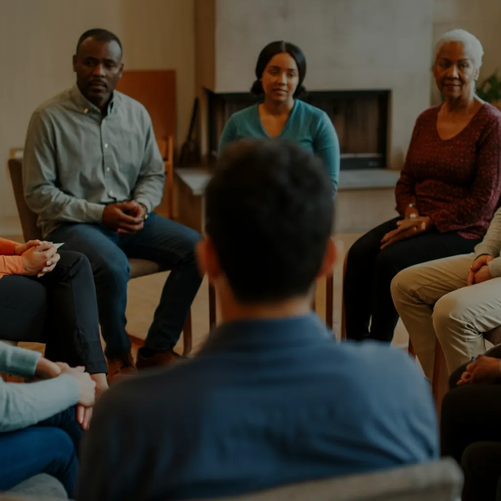 People connecting and supporting each other, symbolizing the importance of social connections for mental well-being.