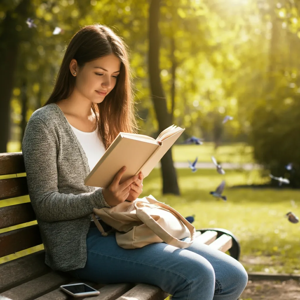 Person relaxing in nature, enjoying a digital detox to recharge their mind and improve mental wellbeing.