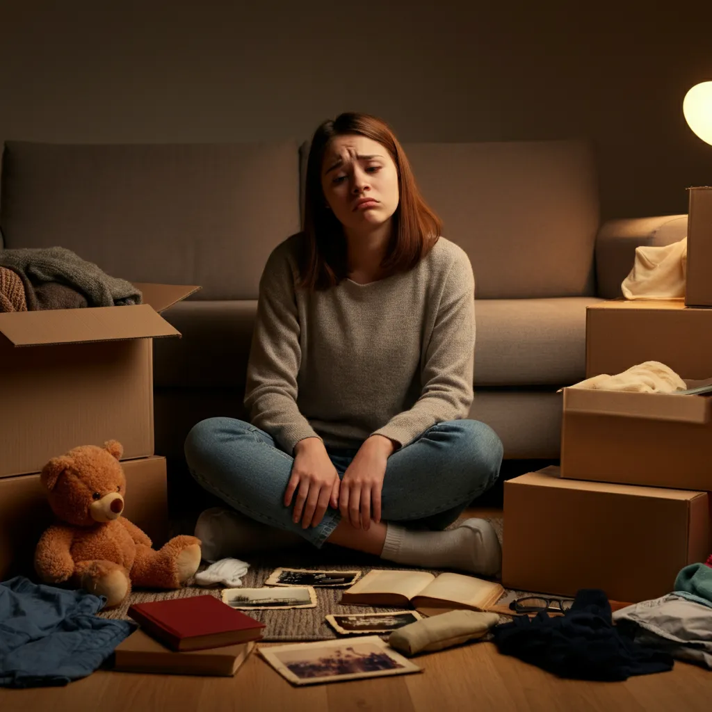 Understanding emotional attachment to possessions: A visual representation of the psychology behind our connection to objects and how it affects our well-being.