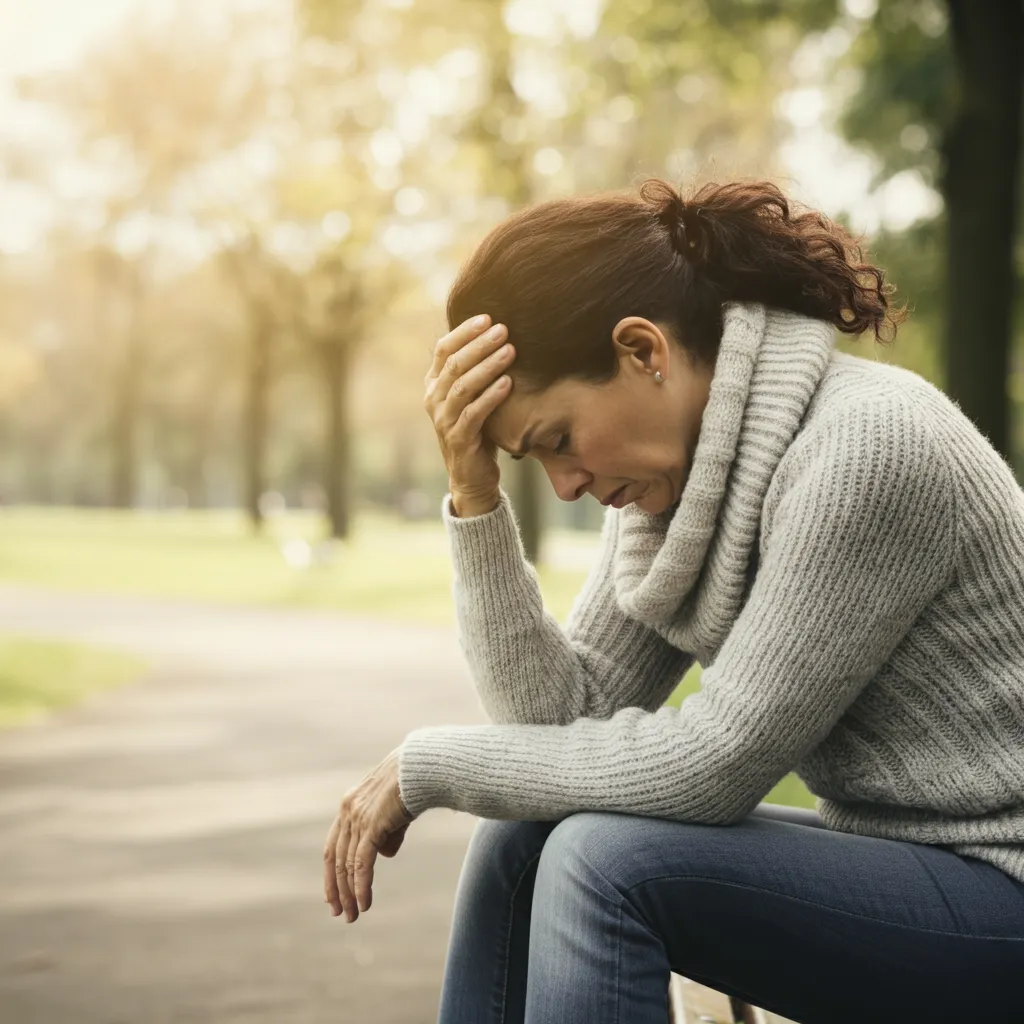 Conceptual image depicting the impact of emotional harm on mental and physical well-being, represented by a person experiencing distress.