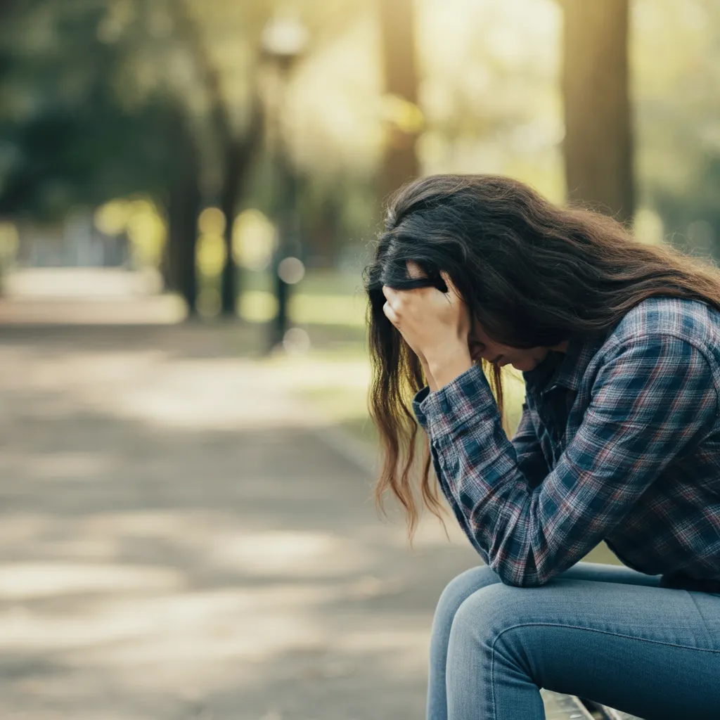 Illustration depicting emotional and psychological signs of repressed trauma, including anxiety, emotional numbness, depression, difficulty regulating emotions, low self-esteem, and unexplained fears.