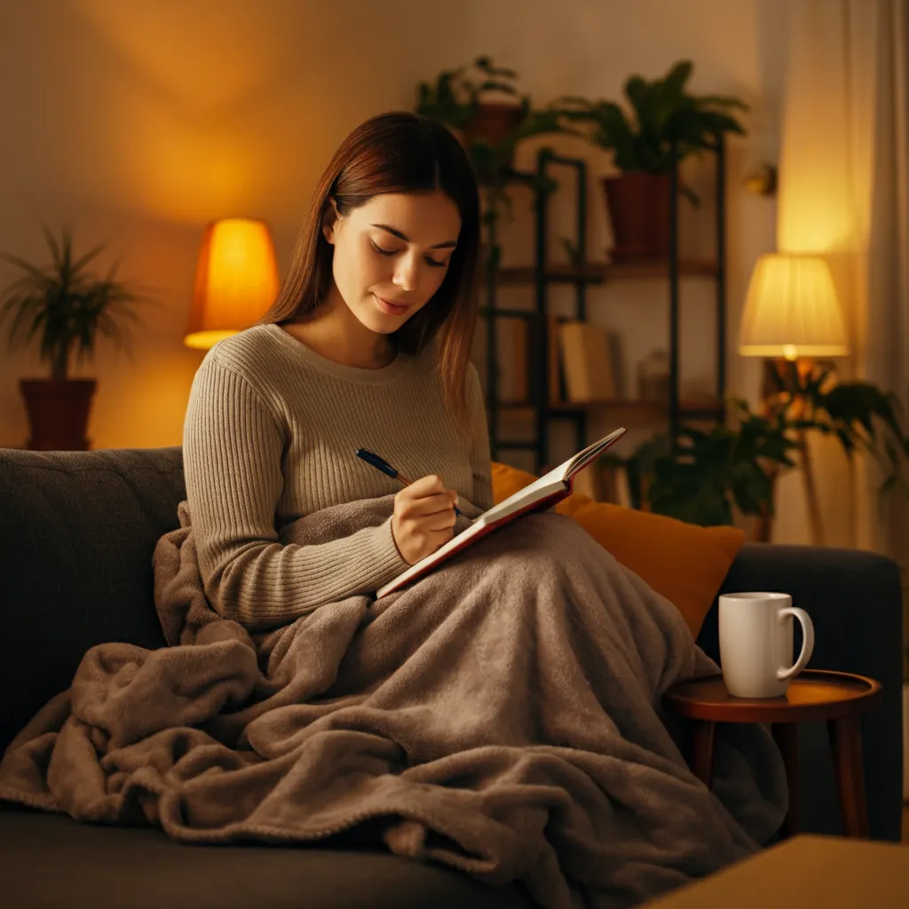 A person practicing mindfulness and other emotional regulation techniques to manage stress and improve mental well-being.