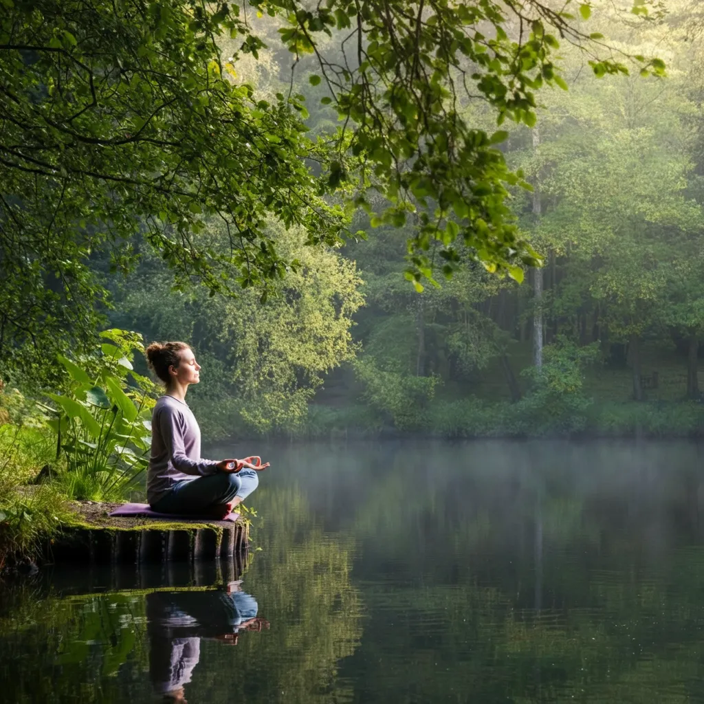 Person practicing emotional regulation techniques for improved mental well-being.