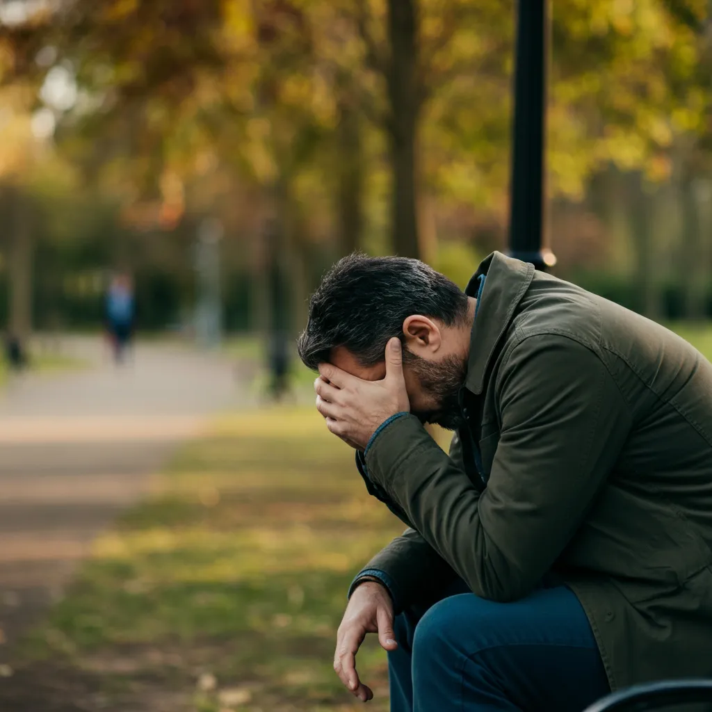 A rollercoaster representing the emotional ups and downs men experience during divorce.