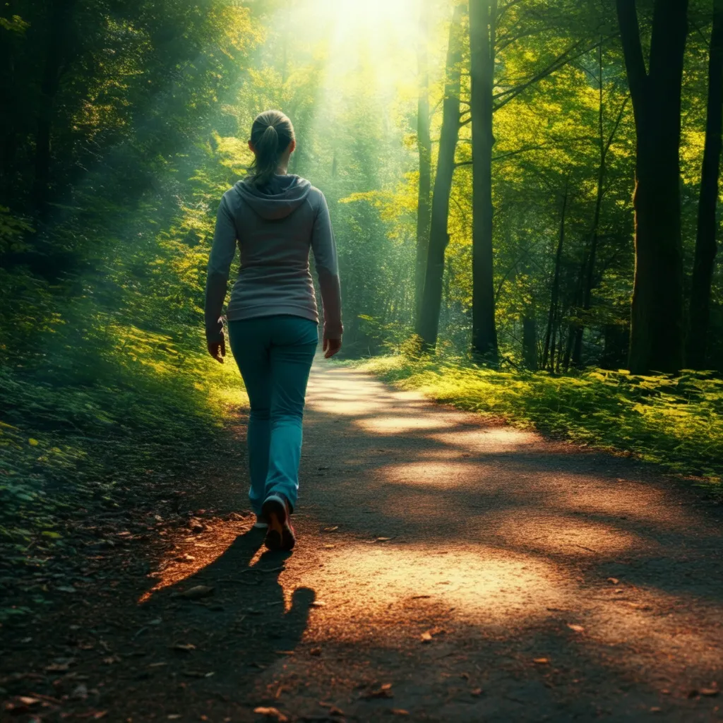 Person walking towards light, symbolizing hope and freedom from addiction through faith-based recovery and the support of 12-step programs and biblical guidance.