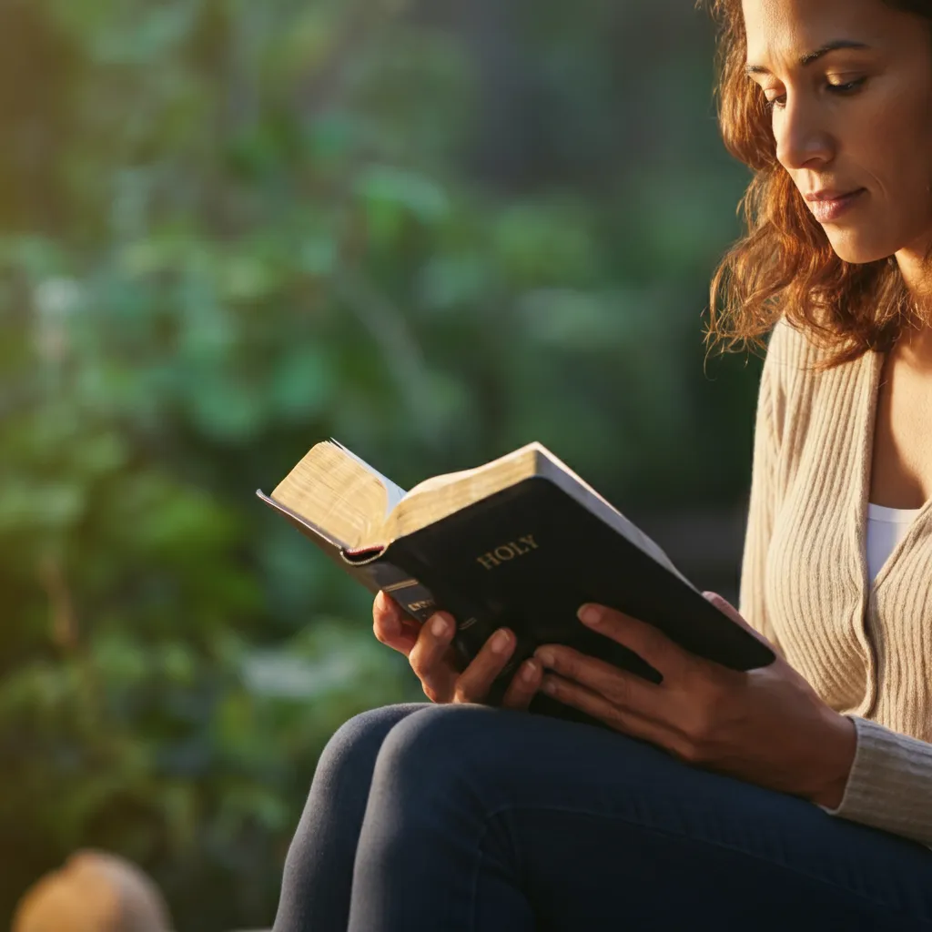 Open Bible providing comfort and peace through scripture during addiction recovery.