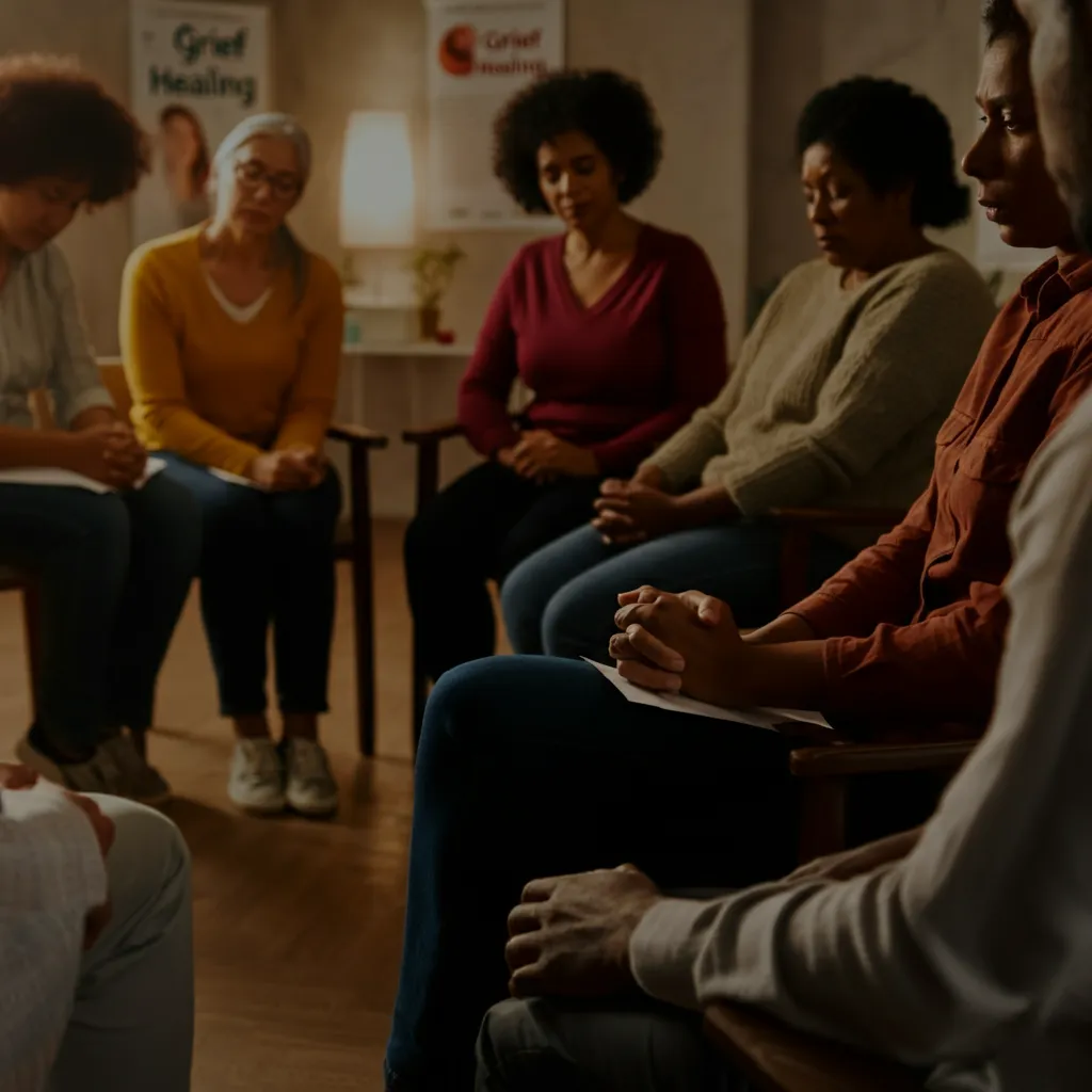 People connecting and supporting each other during grief and loss.