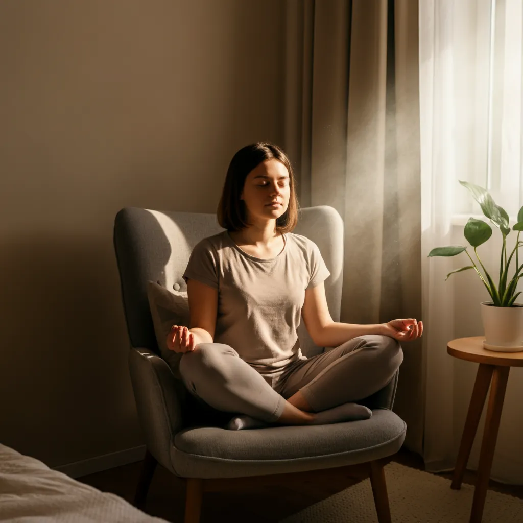 A person sitting in a meditative pose, symbolizing the frequently asked questions about guided meditation practices.