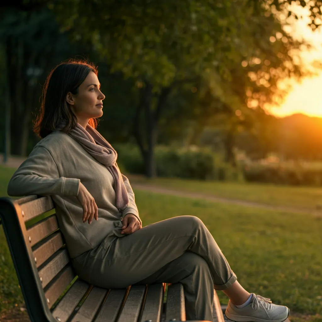 Person finding peace and healing after leaving an emotionally abusive relationship.