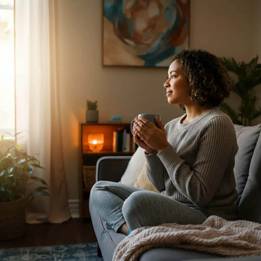 Person embracing hope and healing from childhood trauma.