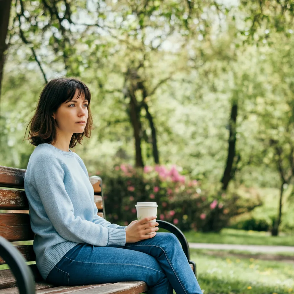 Person finding strength and healing after the end of a friendship.