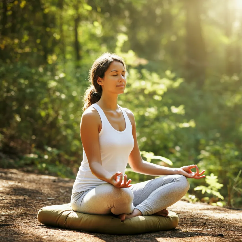 Serene image representing inner peace, calm, and self-acceptance, relating to quotes and relaxation techniques for managing anxiety and fear.