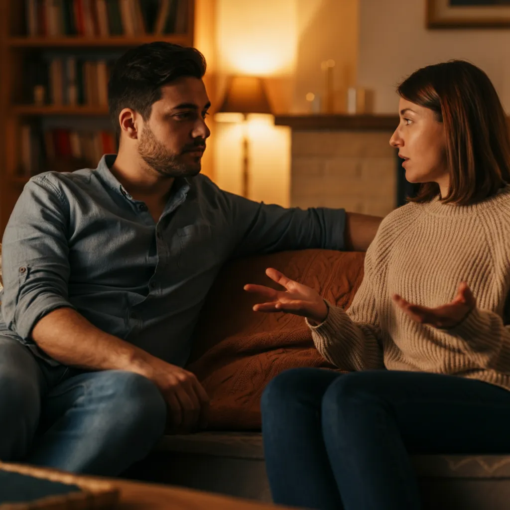 Man actively seeking a woman's opinion and valuing her input in decision-making, demonstrating emotional attachment and deepening connection.