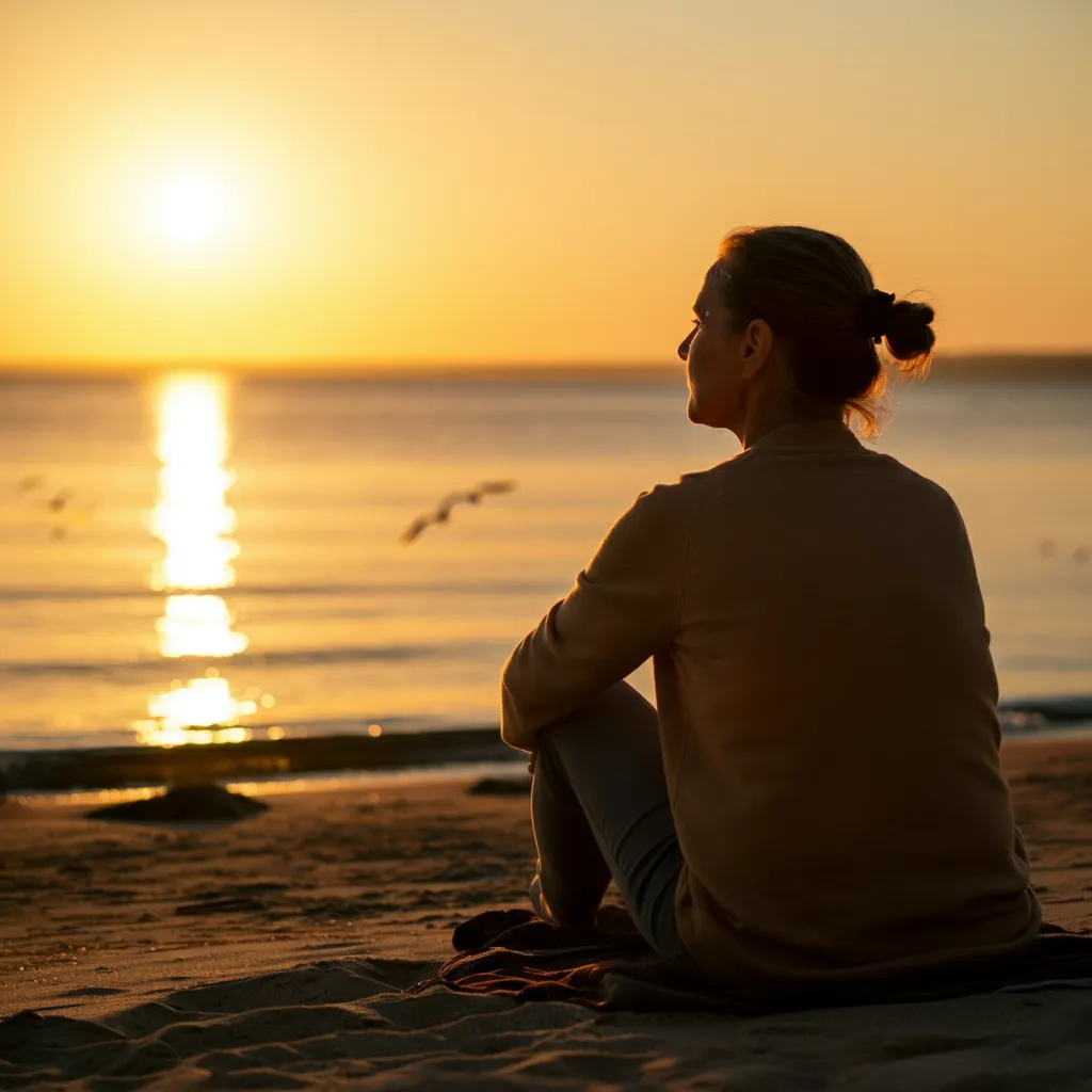 Person finding peace and calm, symbolizing the journey of managing anger and building a fulfilling future.