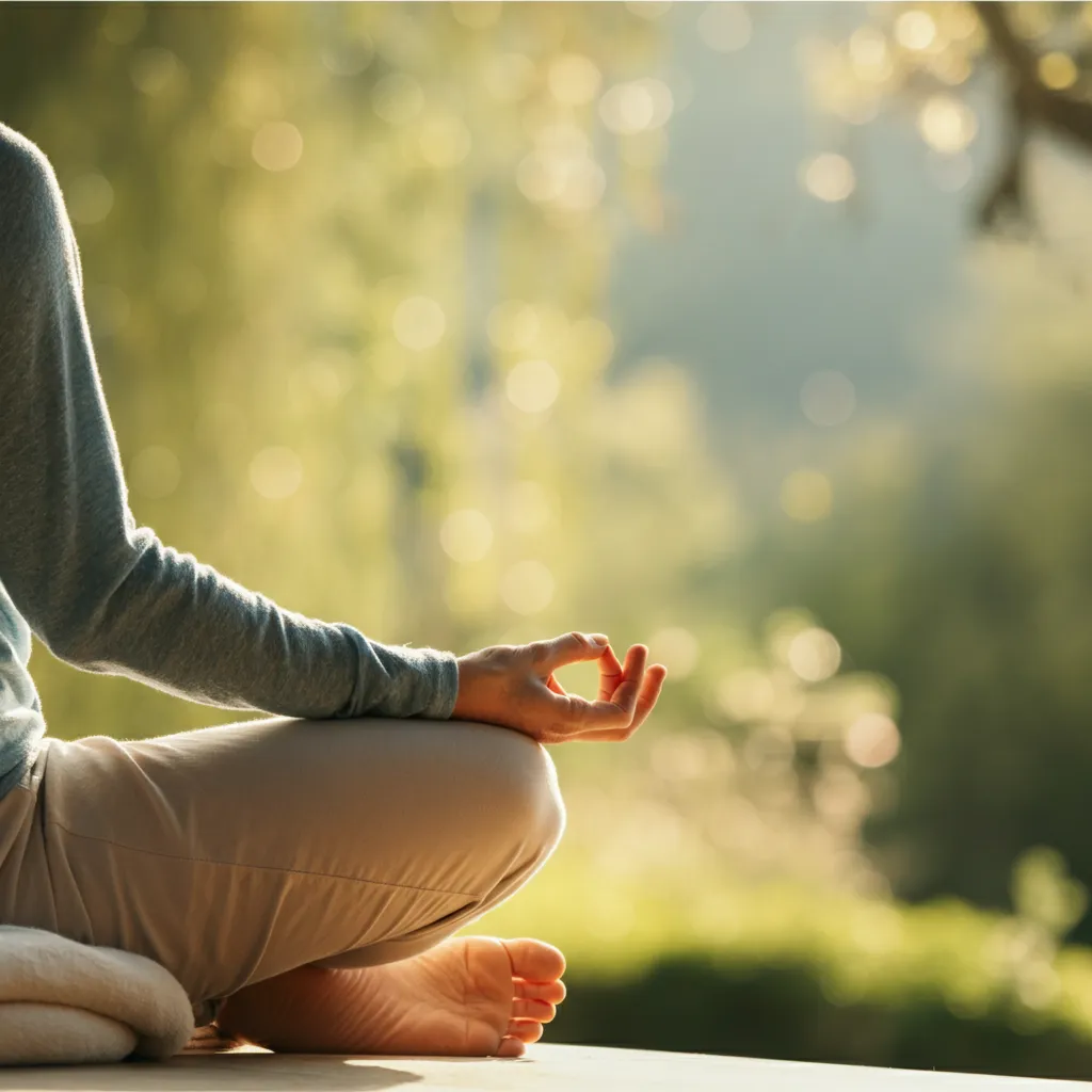 Person feeling empowered and calm, symbolizing successful anxiety management techniques and the journey to a fulfilling life.