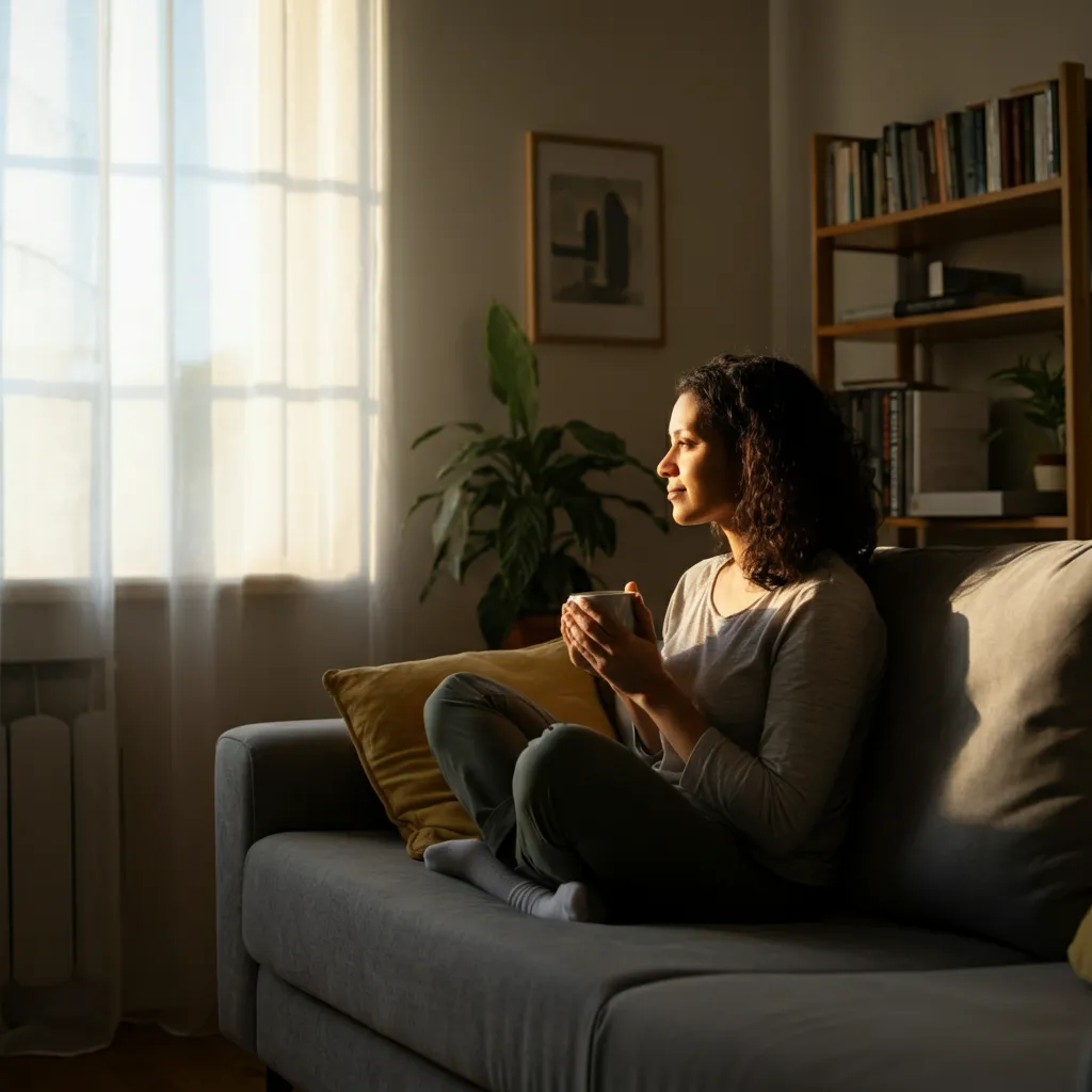 Person finding support for managing anxiety disorder.