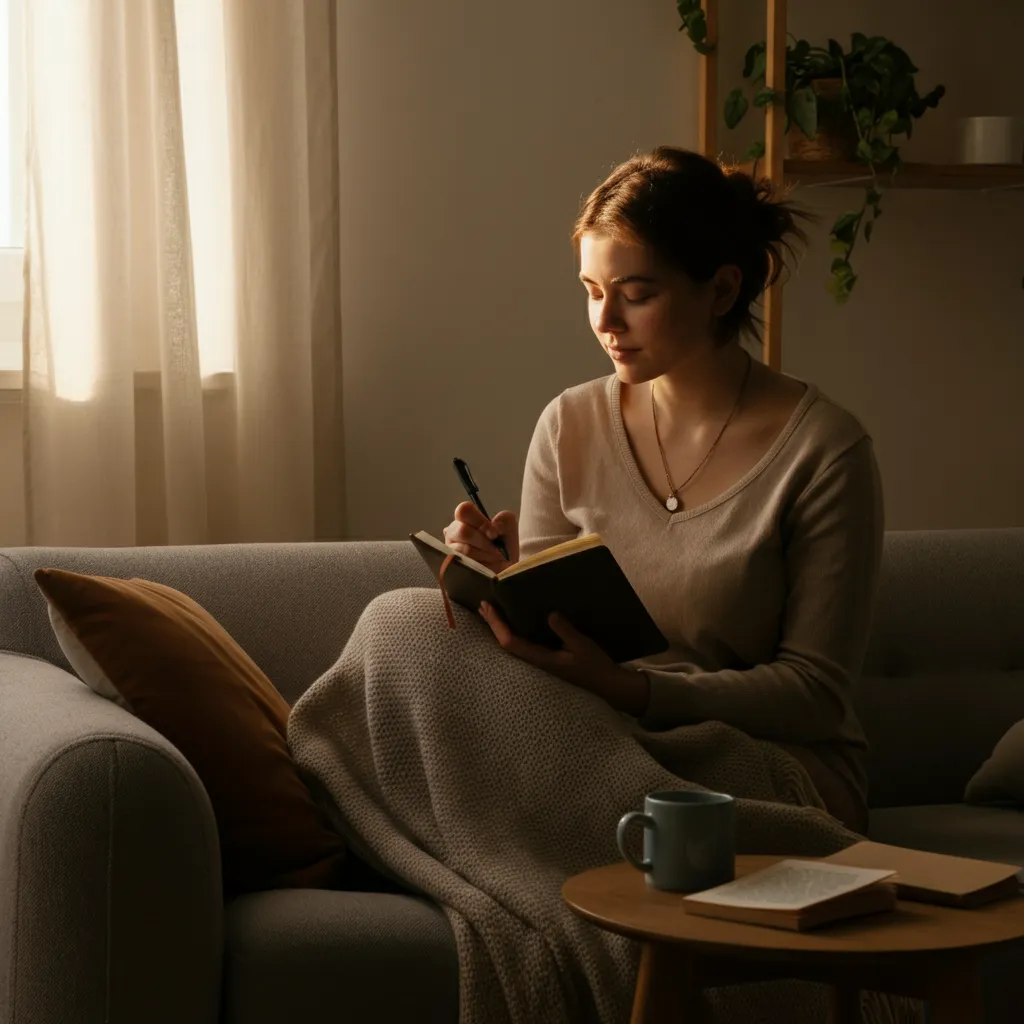 Person finding peace and focus through self-care practices, symbolizing effective management of bipolar disorder and ADHD symptoms.