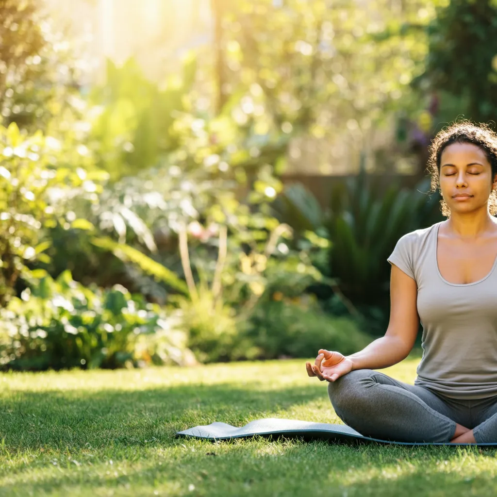 Person practicing mindfulness techniques to manage fear and anxiety.