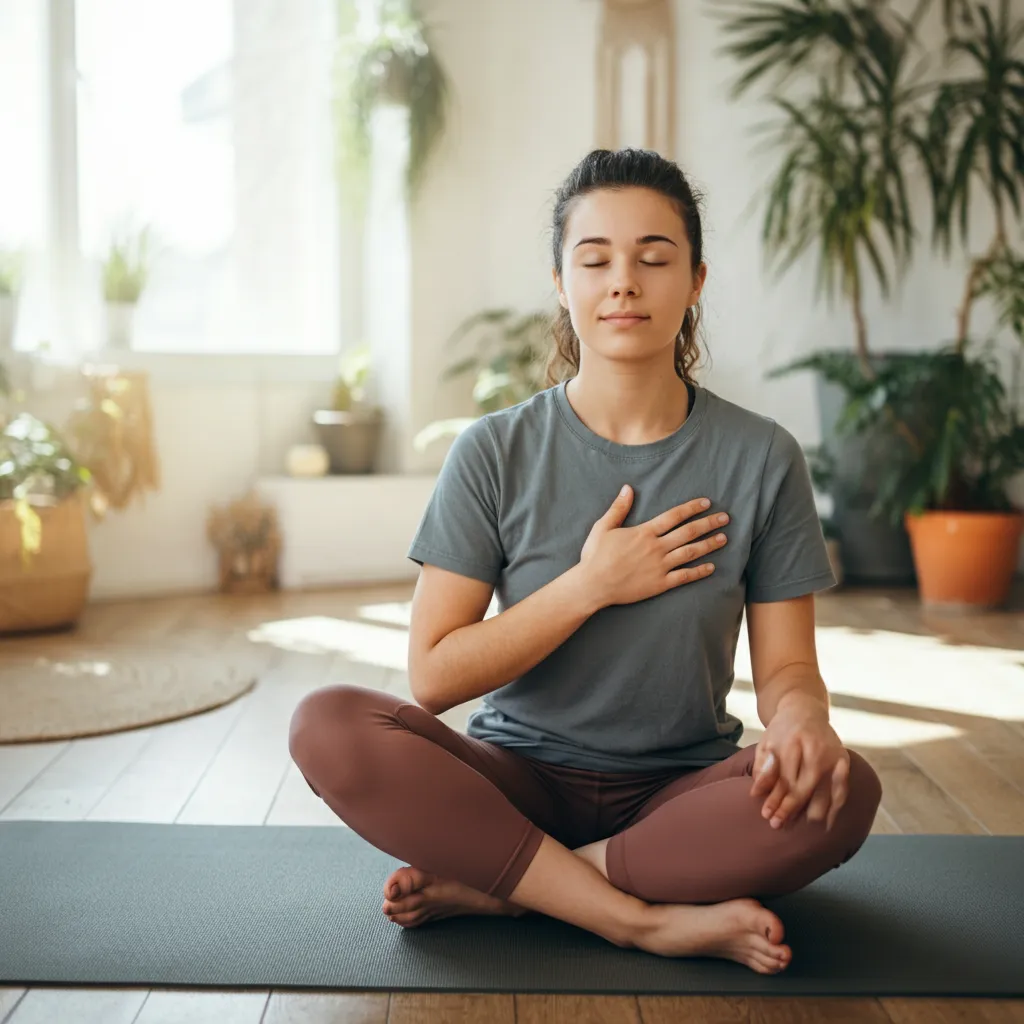 Person practicing self-regulation techniques to manage emotions effectively.