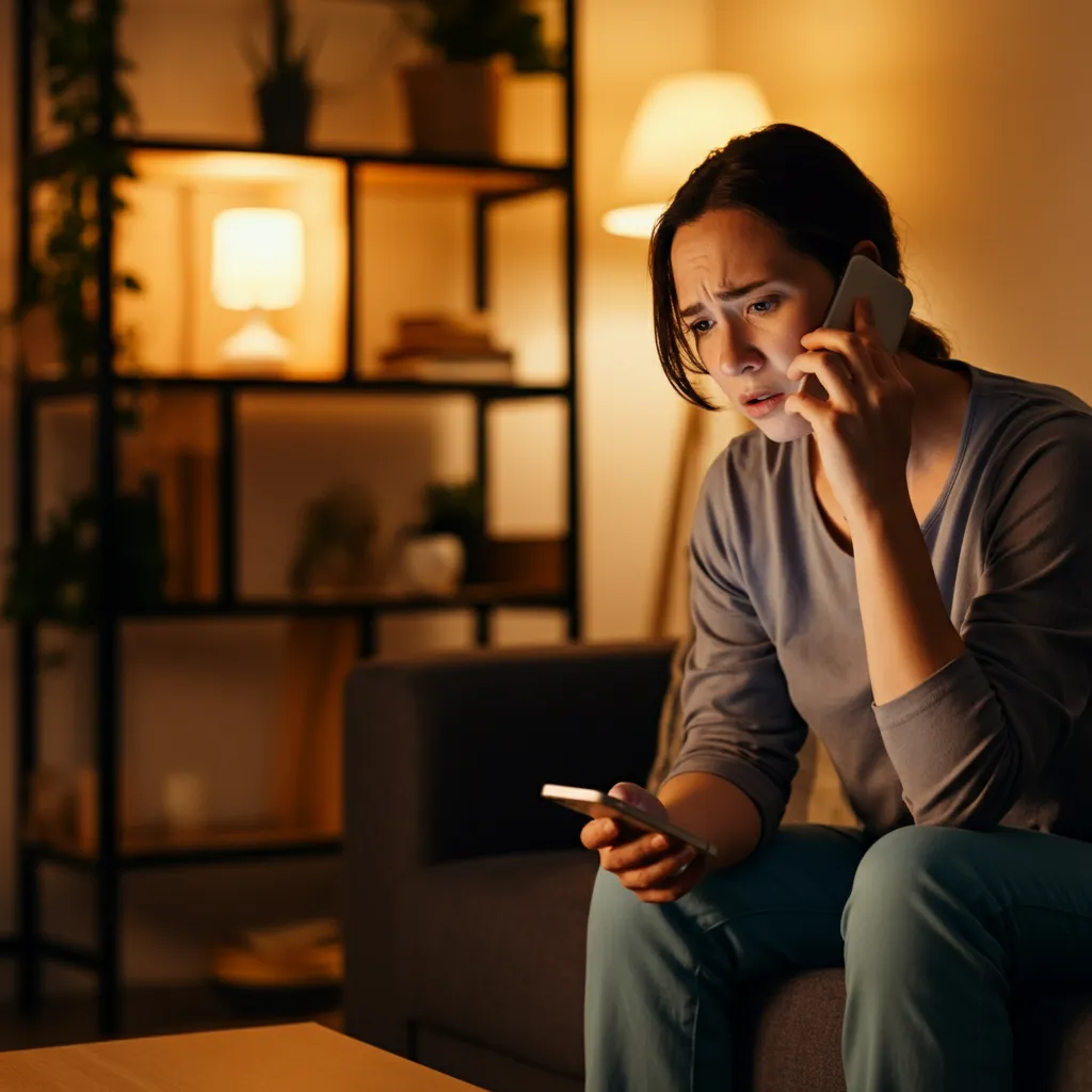 A person using a computer to find mental health support resources and crisis hotline FAQs.