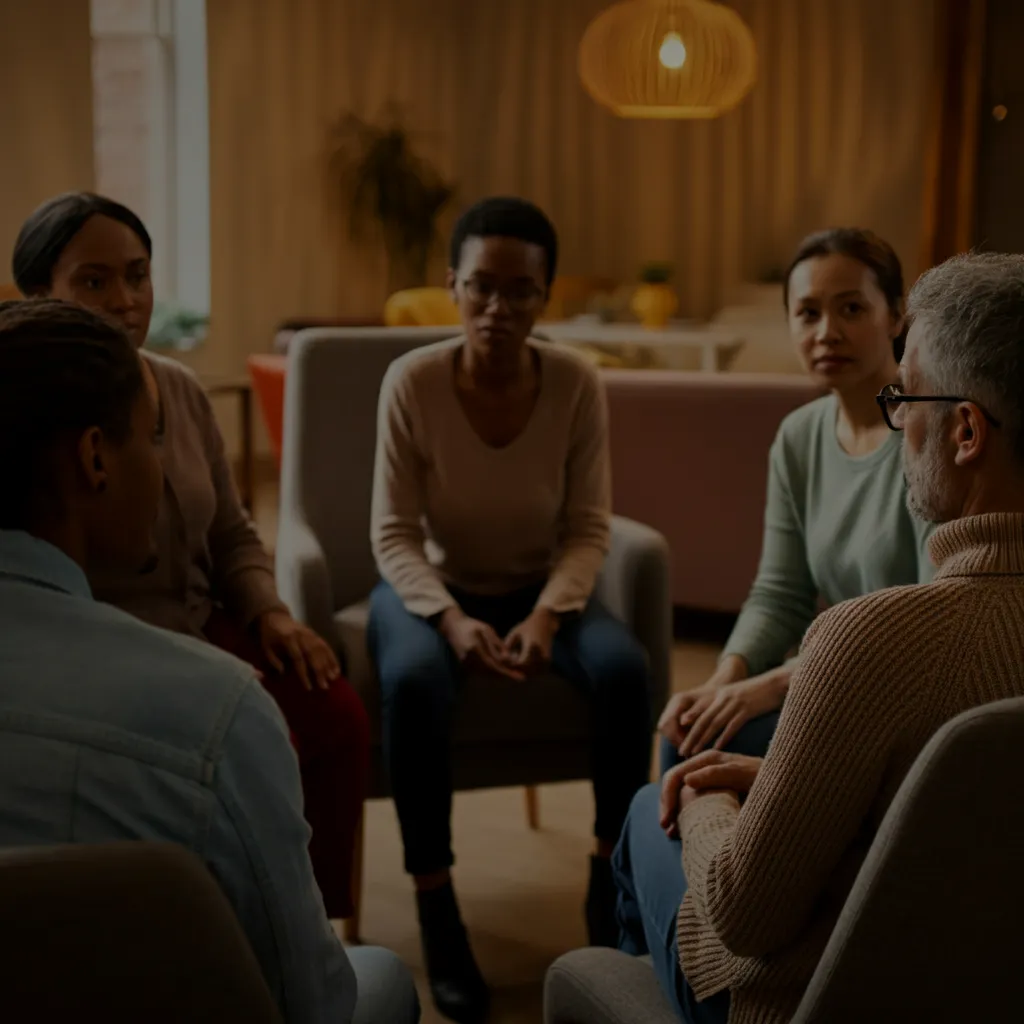 People connecting and supporting each other in a mental health forum, finding answers to frequently asked questions.