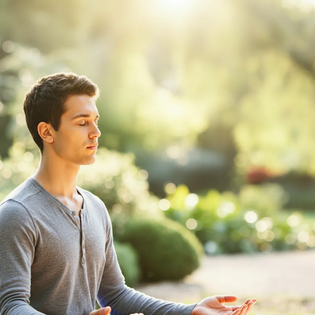 Person practicing mindfulness and emotional regulation techniques to manage ADHD symptoms.