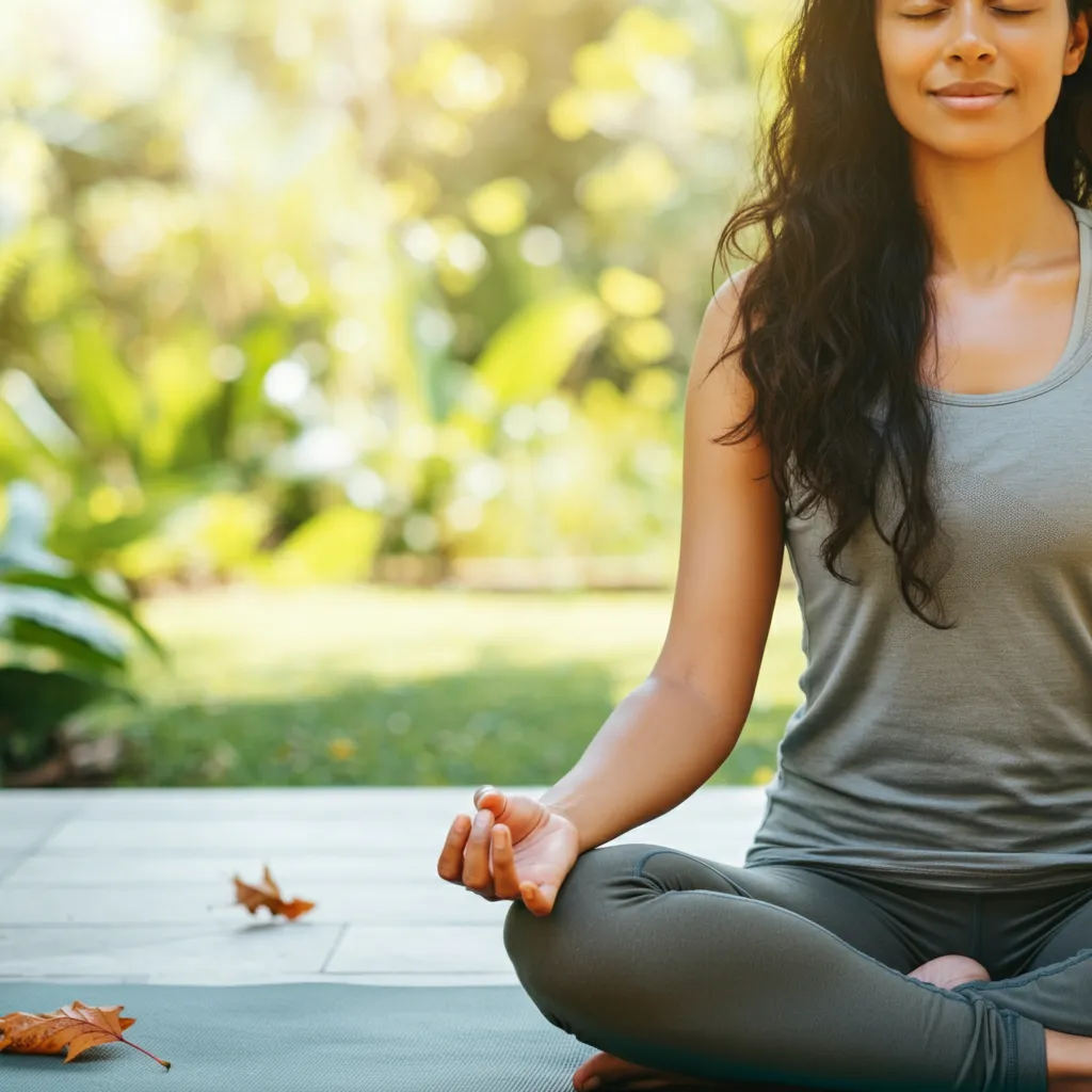 A person meditating peacefully. Find answers to frequently asked questions about mindfulness meditation for beginners, including tips on duration, dealing with wandering thoughts, finding comfortable positions, practice frequency, and recognizing the benefits of mindfulness.