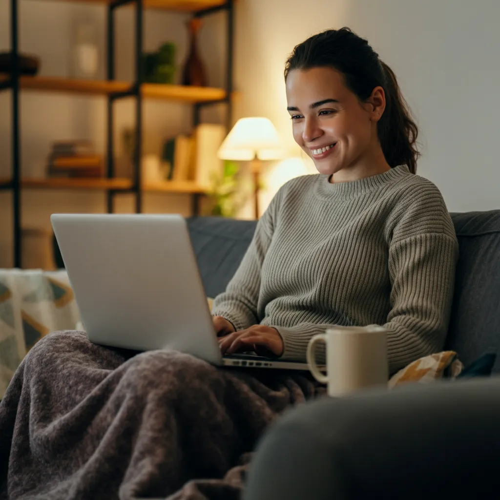 Diverse group of people connecting and supporting each other in an online mental health forum, symbolizing community and emotional support.