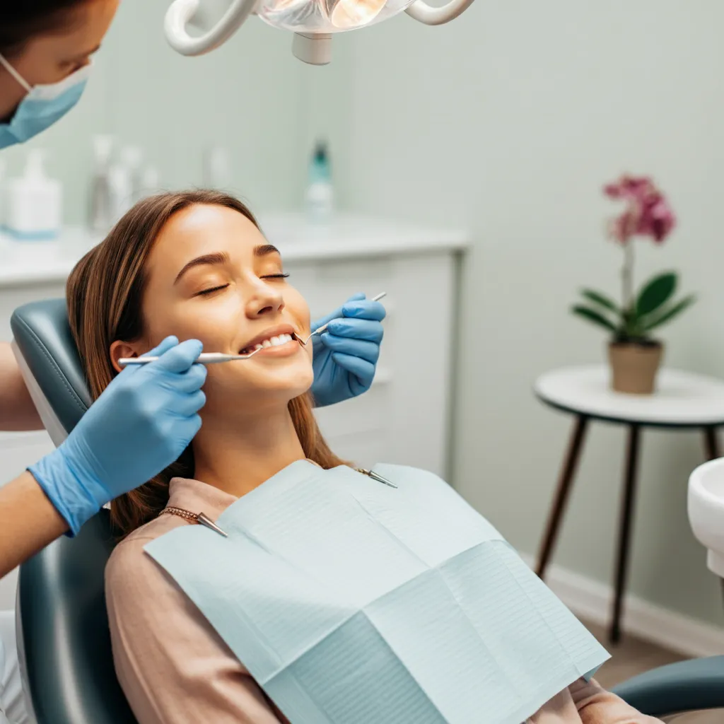 Person smiling after overcoming dental anxiety and depression, symbolizing improved mental health and oral hygiene.