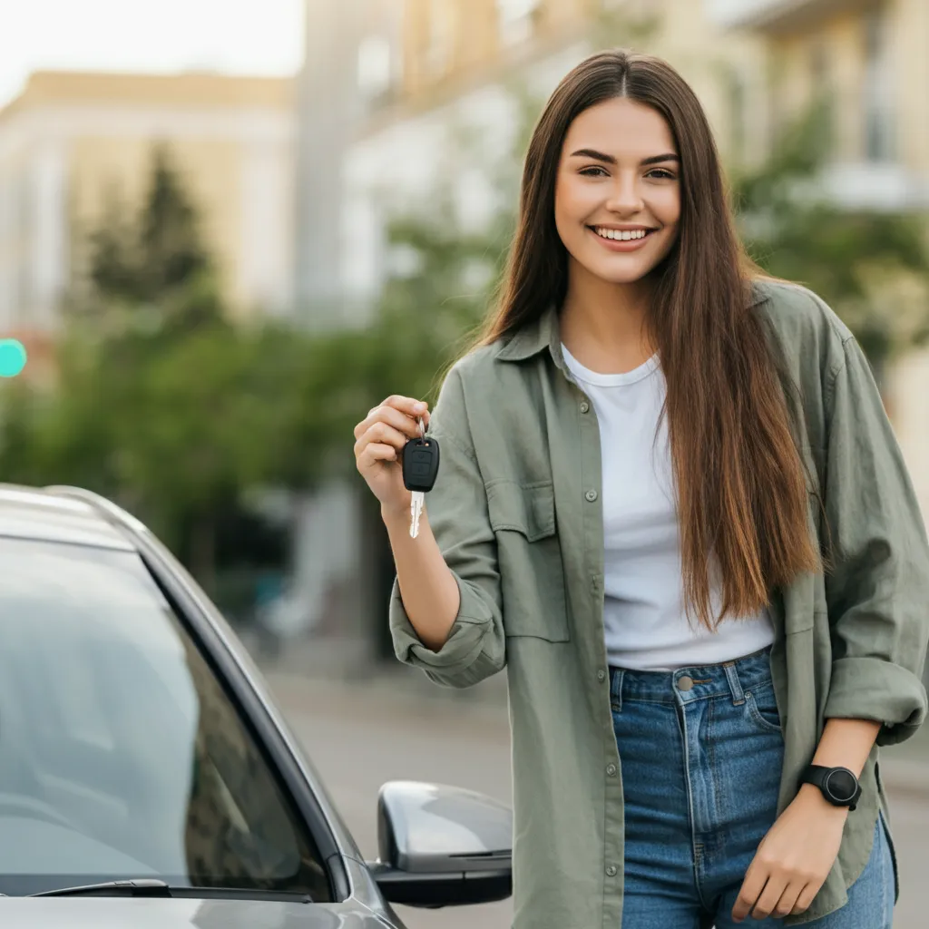 Person confidently driving a car, symbolizing the benefits of overcoming driving fear, such as increased independence, improved access to opportunities, and reduced stress.