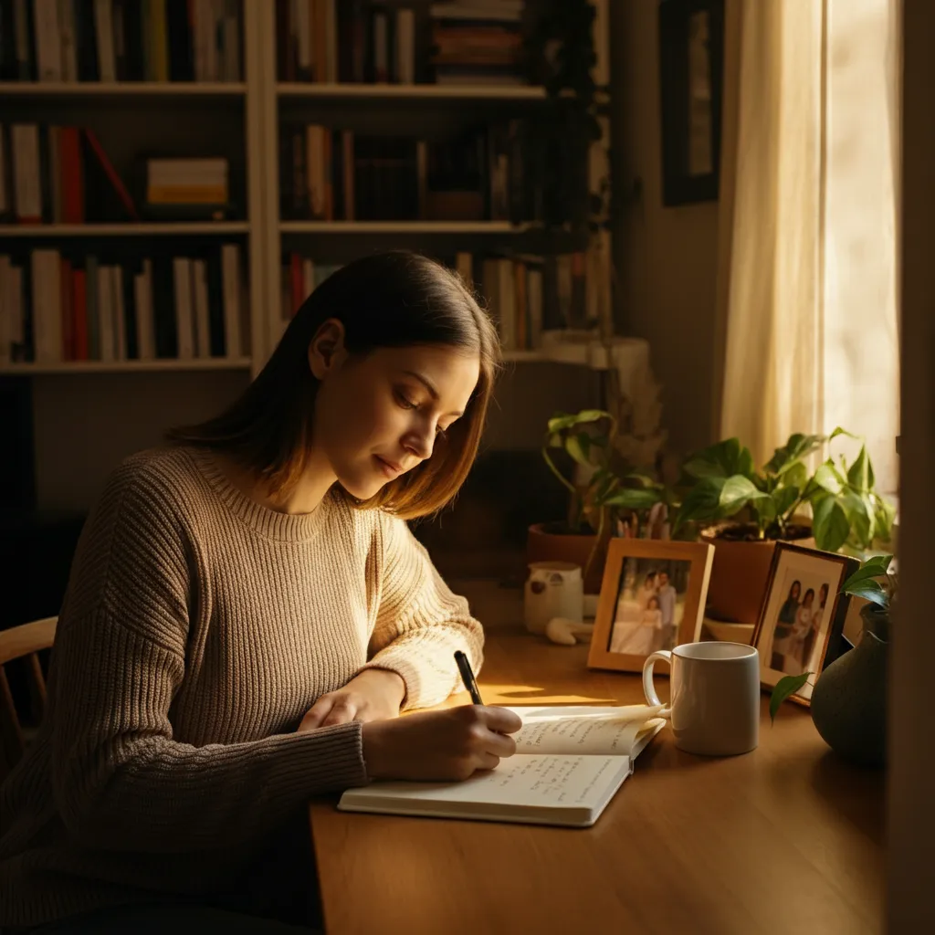 A visual representation of a personalized depression prevention plan, including identifying early warning signs, creating an action plan, building a support system, and establishing a crisis plan.