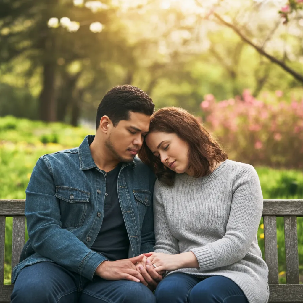 A couple holding hands, demonstrating physical affection and emotional attachment.  Touch can be a powerful way of communicating love and care.