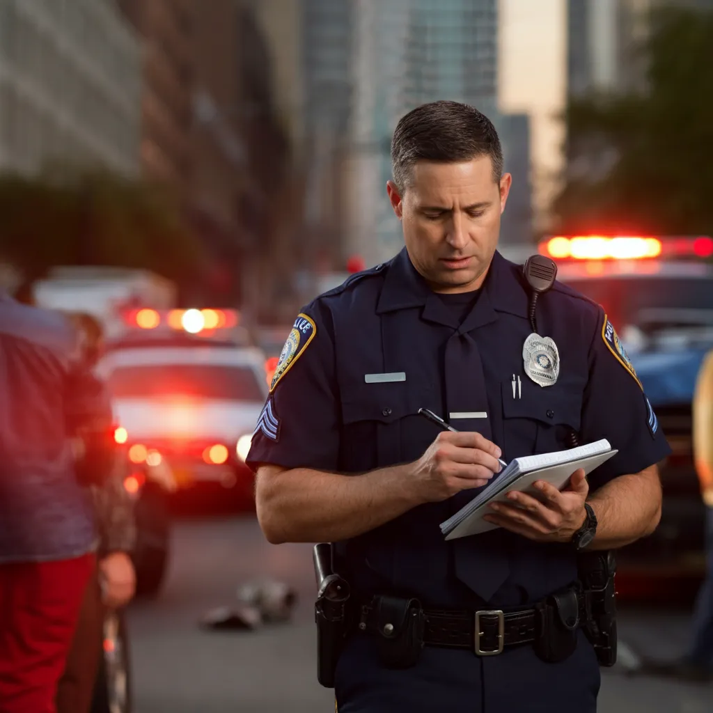 A police officer managing the challenges of ADHD while on duty.