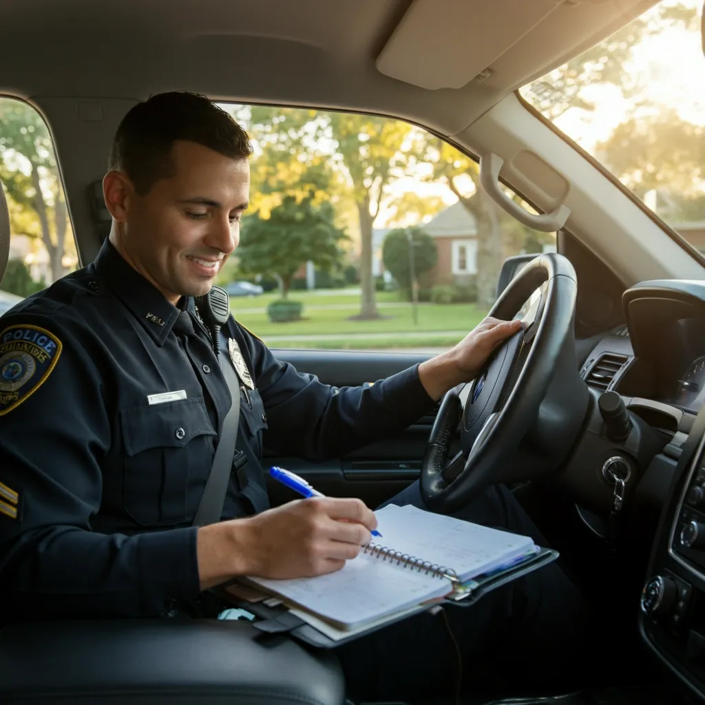 A police officer with ADHD demonstrating effective strategies for success and thriving in their career.