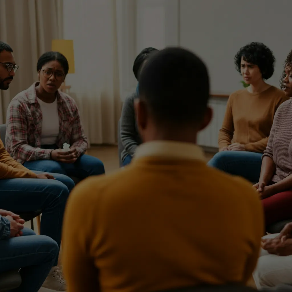 Diverse group of people connecting and supporting each other, symbolizing the importance of a strong support network during porn addiction recovery.